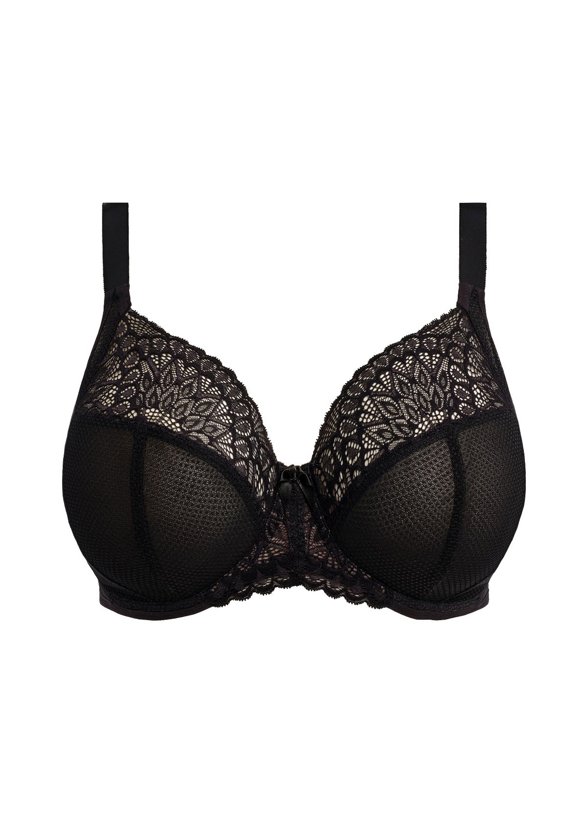 elomi Tiernie Black Stretch Plunge Bra