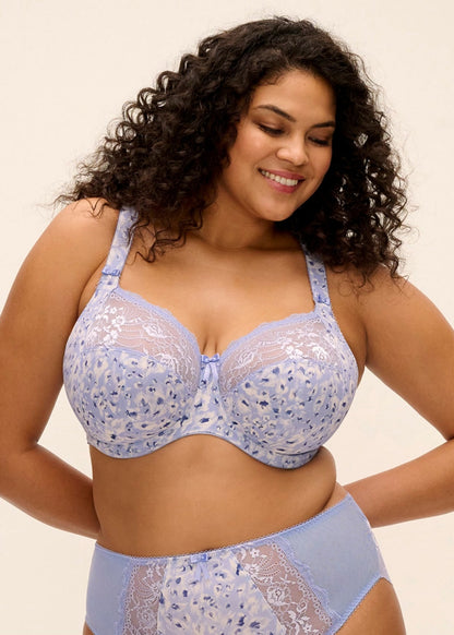 elomi Morgan Blue Leopard Stretch Banded Bra