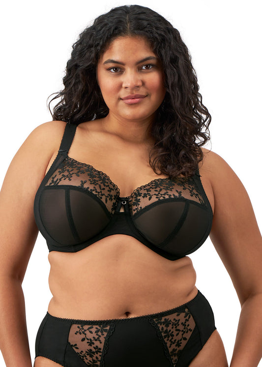 elomi Zarla Black Stretch Banded Bra