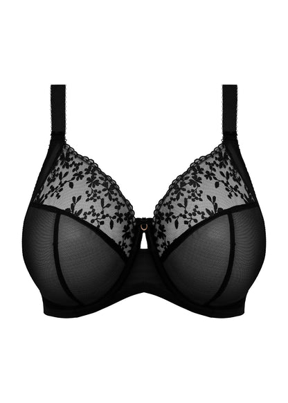 elomi Zarla Black Stretch Banded Bra