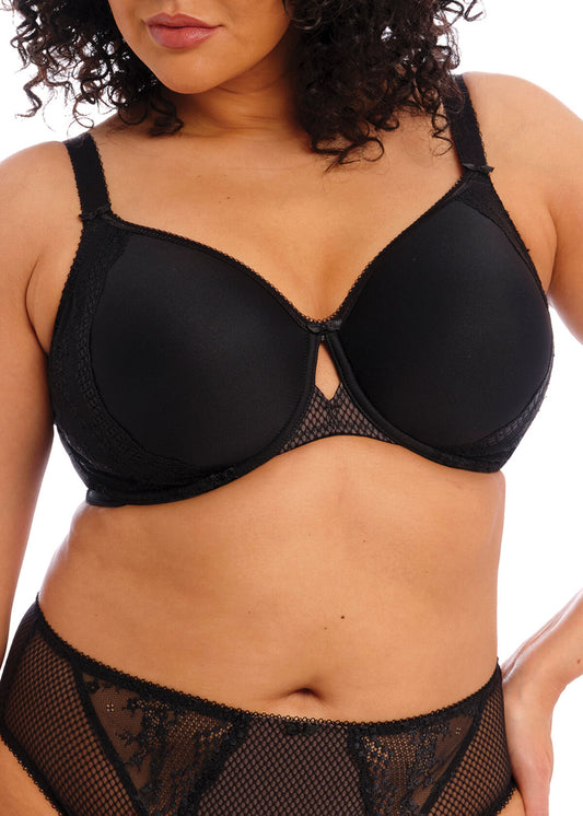 elomi Charley Black Bandless Spacer Molded Bra