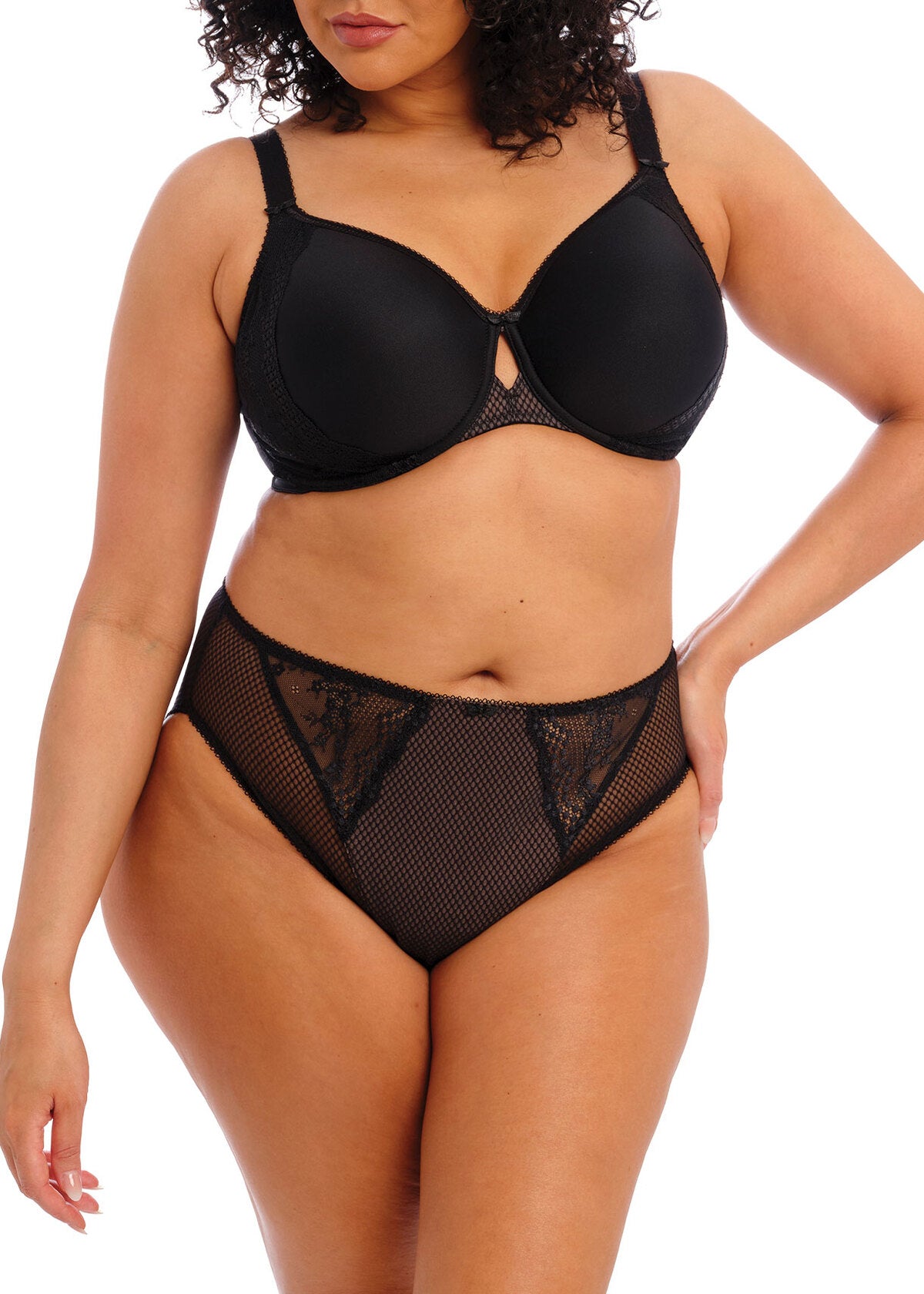 elomi Charley Black Bandless Spacer Molded Bra