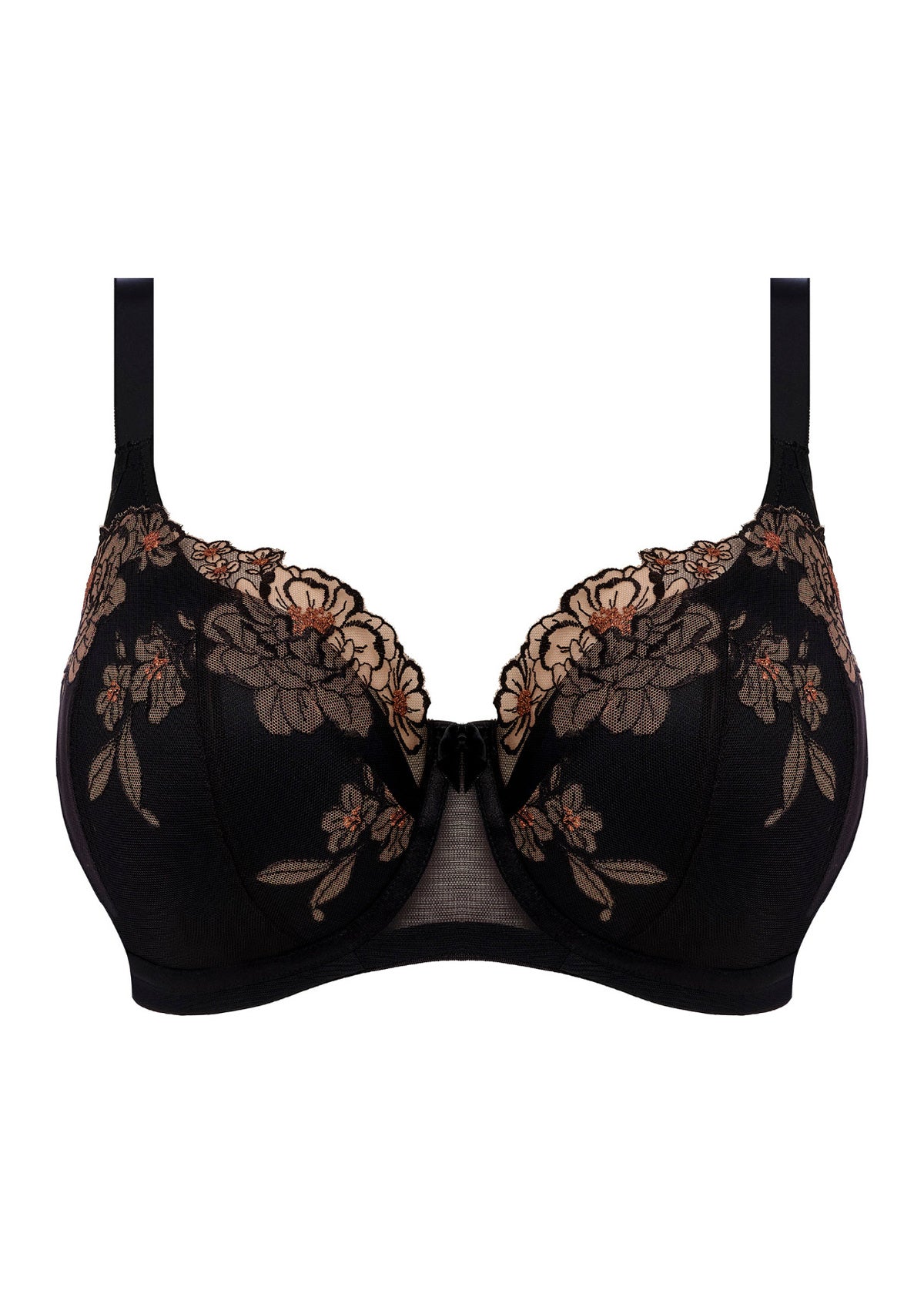 elomi Teagan Black / Almond Padded Half Cup Bra
