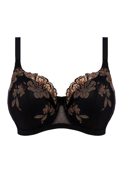 elomi Teagan Black / Almond Padded Half Cup Bra
