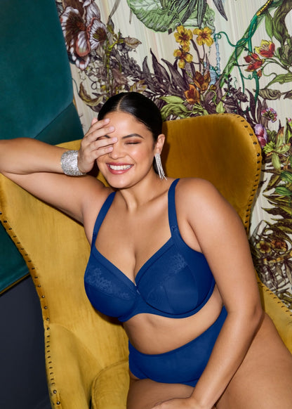 elomi Nerina French Navy Stretch Plunge Bra
