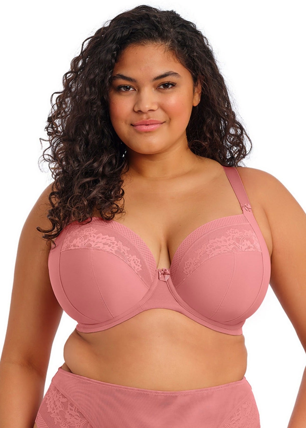 elomi Nerina Dusty Rose Stretch Plunge Bra