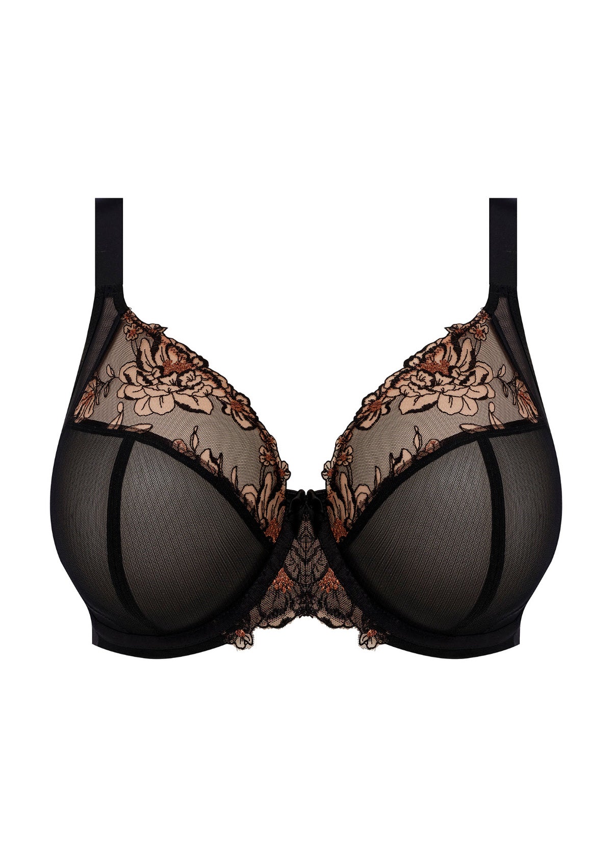elomi Teagan Black / Almond Plunge Bra