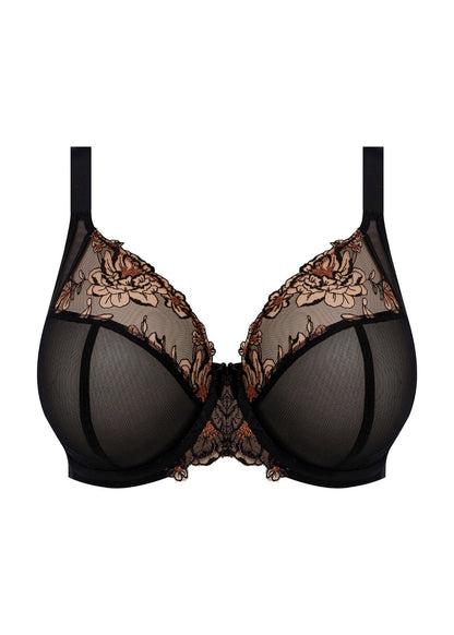 elomi Teagan Black / Almond Plunge Bra