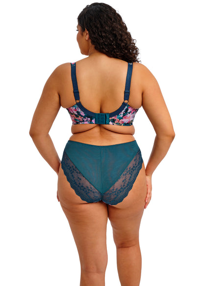 elomi Lucie Teal Floral Stretch Plunge Bra