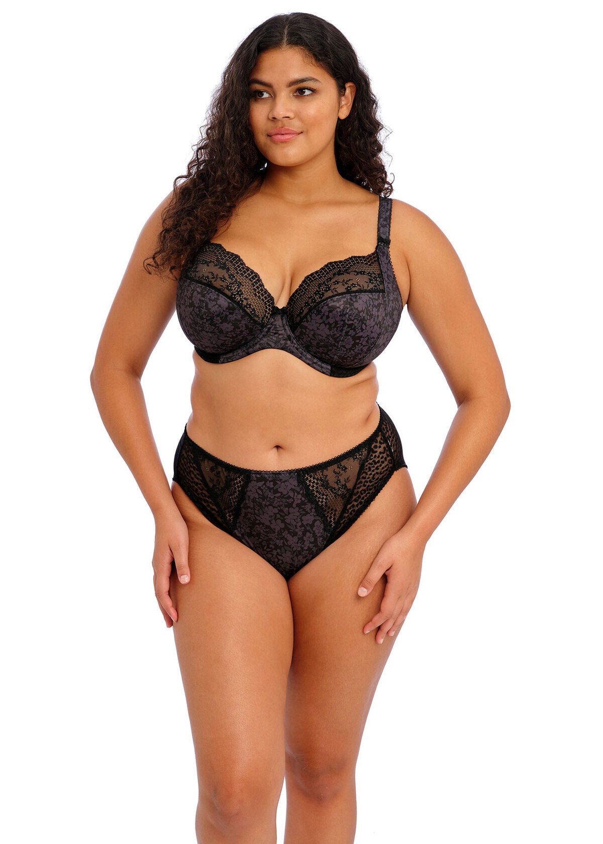elomi Lucie Black Stretch Plunge Bra