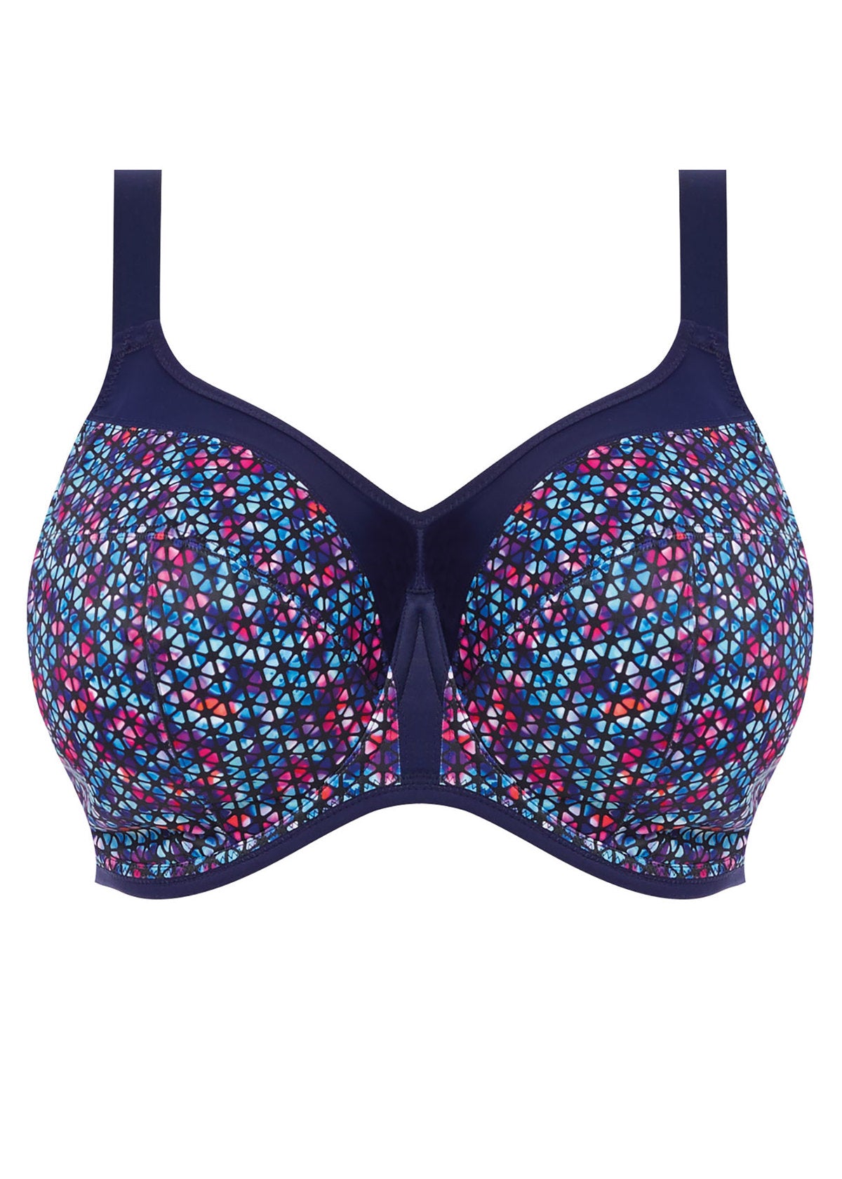 elomi Energise Navy Geo Sports Bra