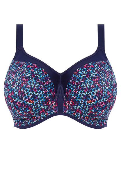 elomi Energise Navy Geo Sports Bra