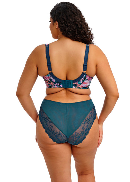 elomi Lucie Teal Floral High Leg Brief