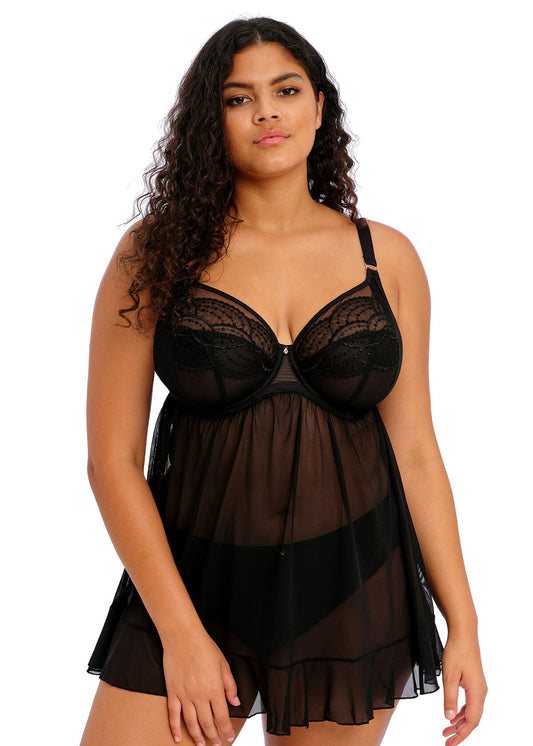 elomi Priya Black Babydoll