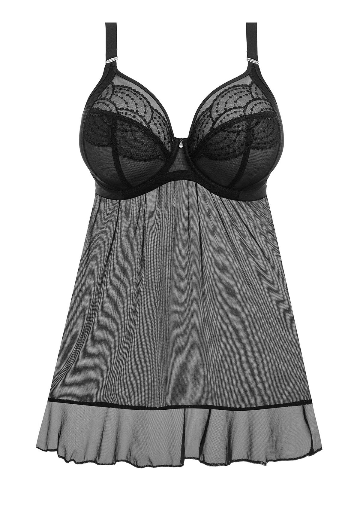 elomi Priya Black Babydoll