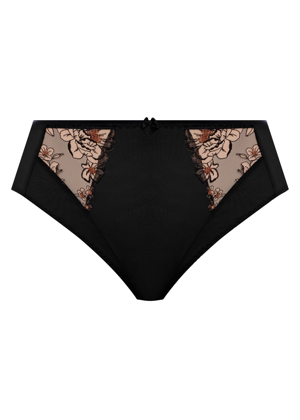 elomi Teagan Black / Almond High Leg Brief