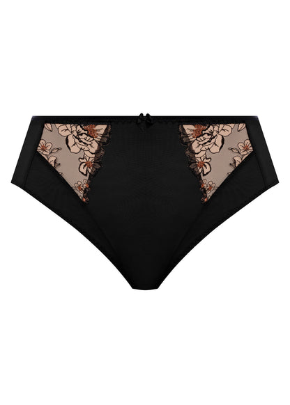 elomi Teagan Black / Almond High Leg Brief