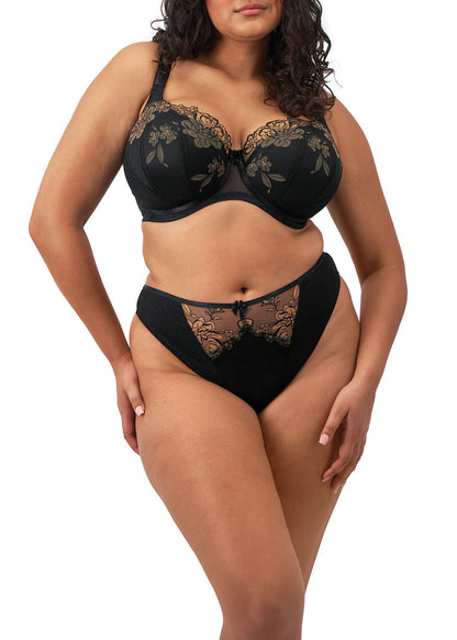 elomi Teagan Black / Almond Thong