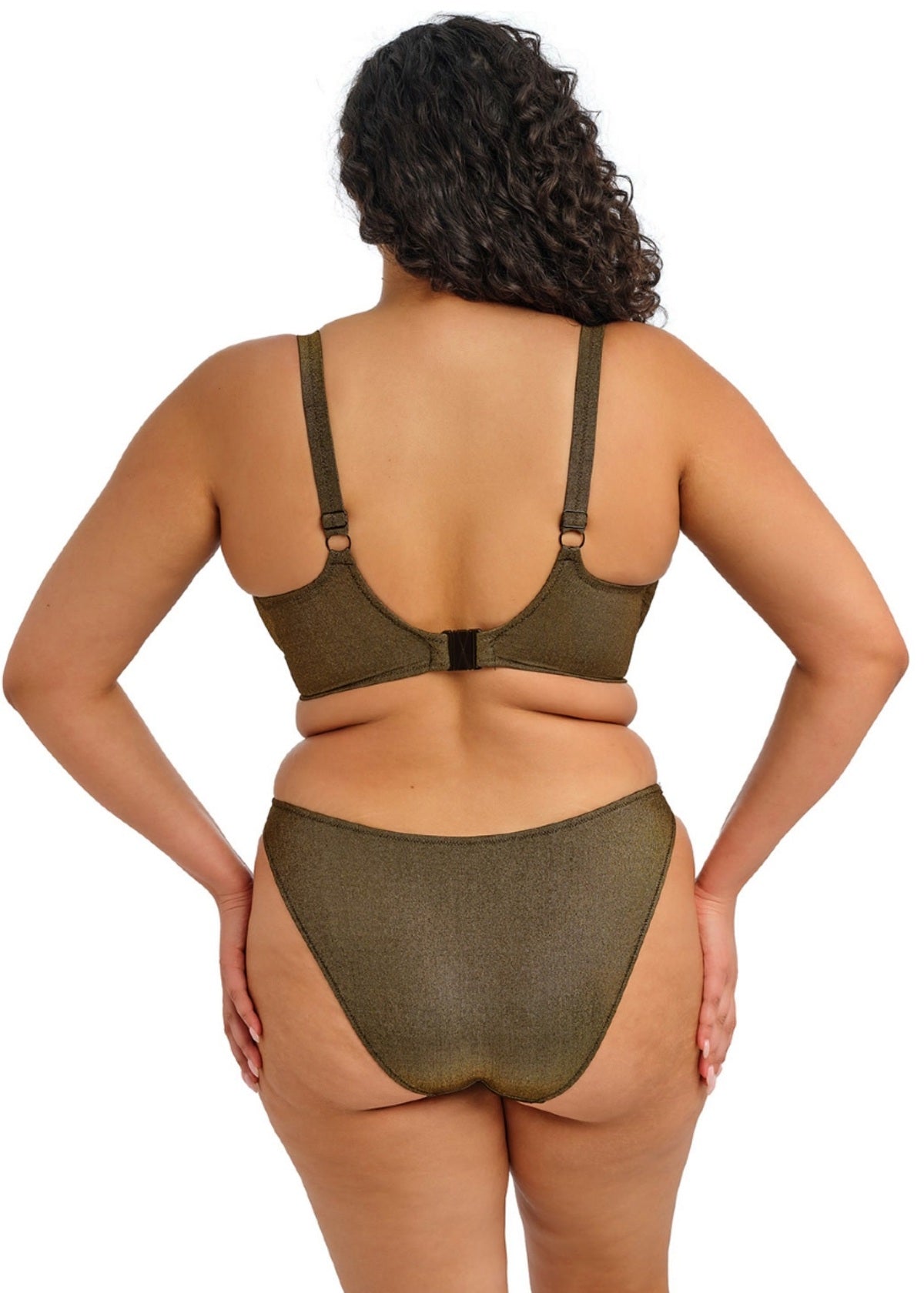 elomi Sunset Shimmer Gold Rush Plunge Bikini Top