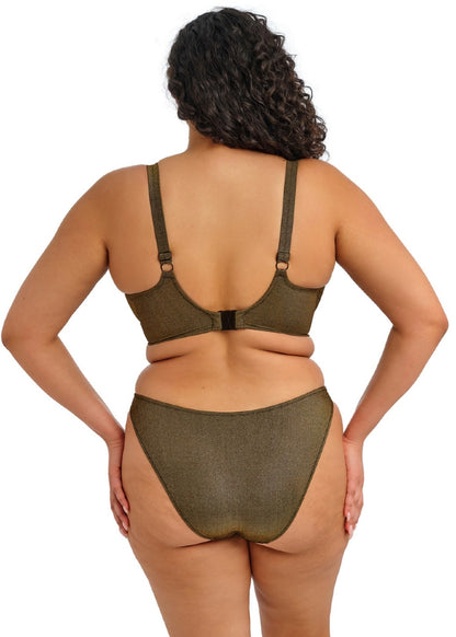 elomi Sunset Shimmer Gold Rush Plunge Bikini Top