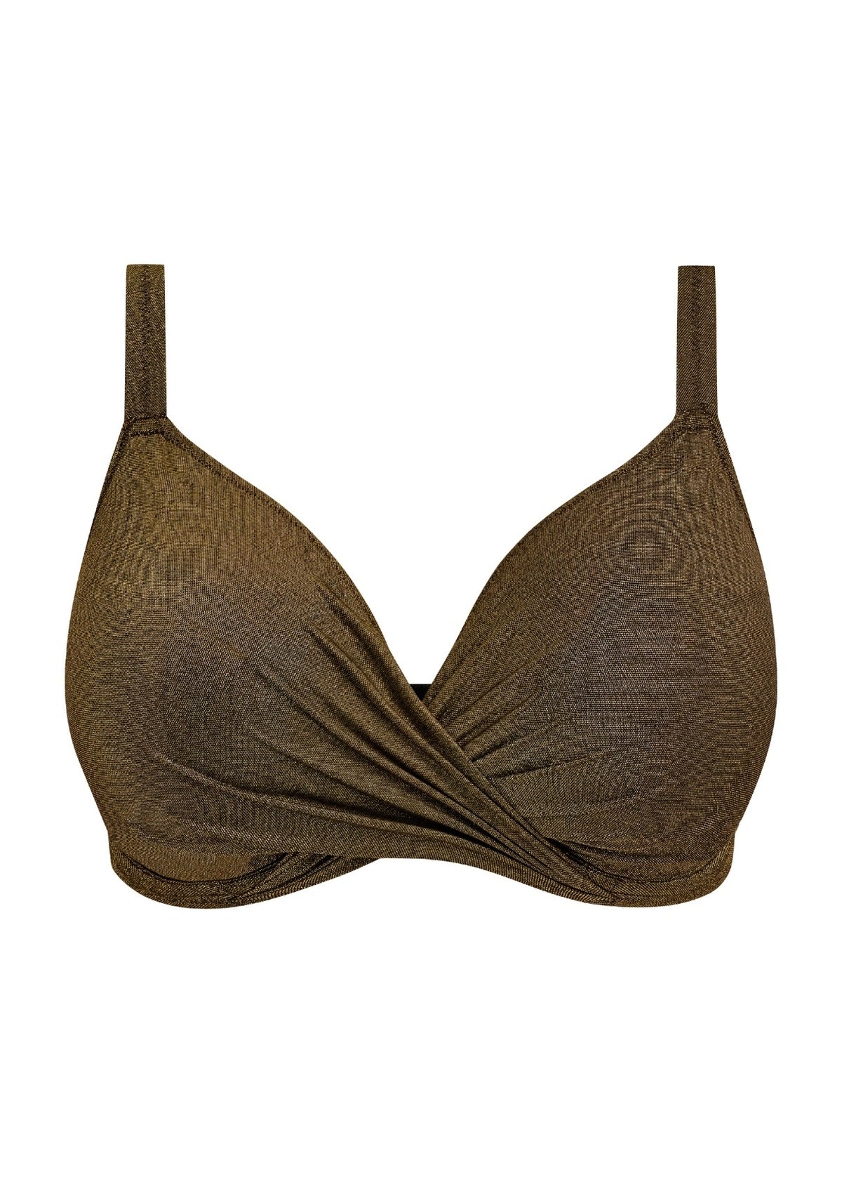 elomi Sunset Shimmer Gold Rush Plunge Bikini Top