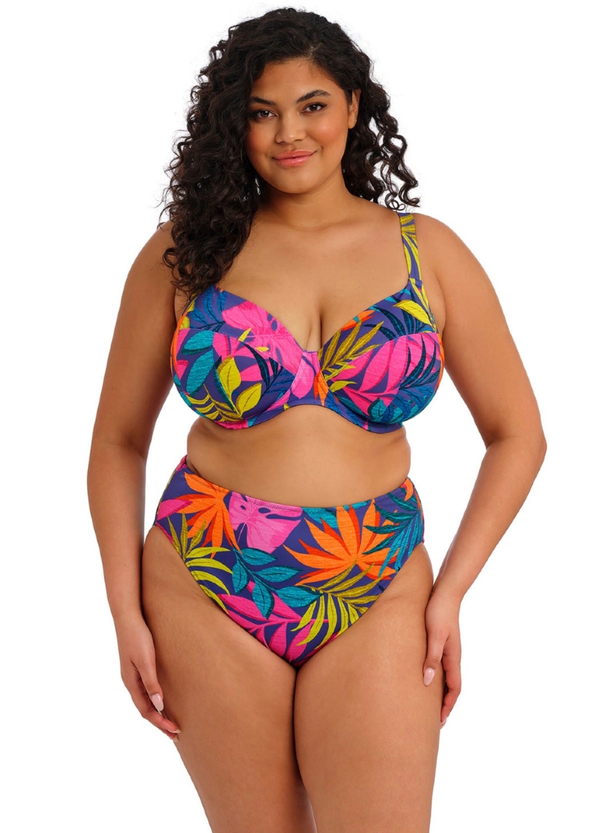 elomi Porto Rafti Indigo Plunge Bikini Top
