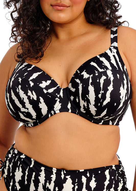 elomi Echo Shell Black Plunge Bikini Top