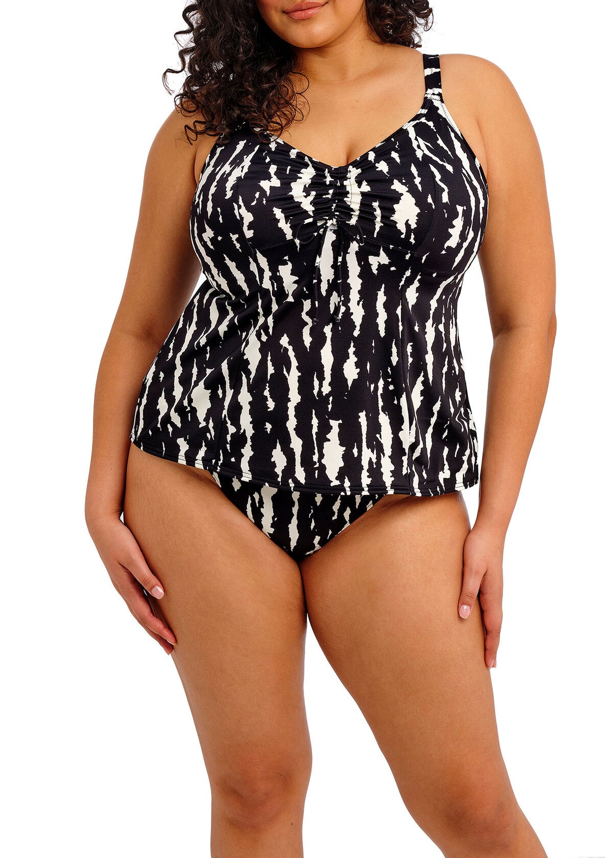 elomi Echo Shell Black Molded Tankini Top