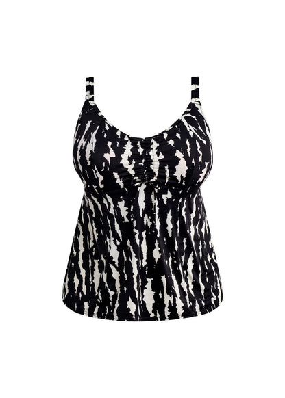 elomi Echo Shell Black Molded Tankini Top