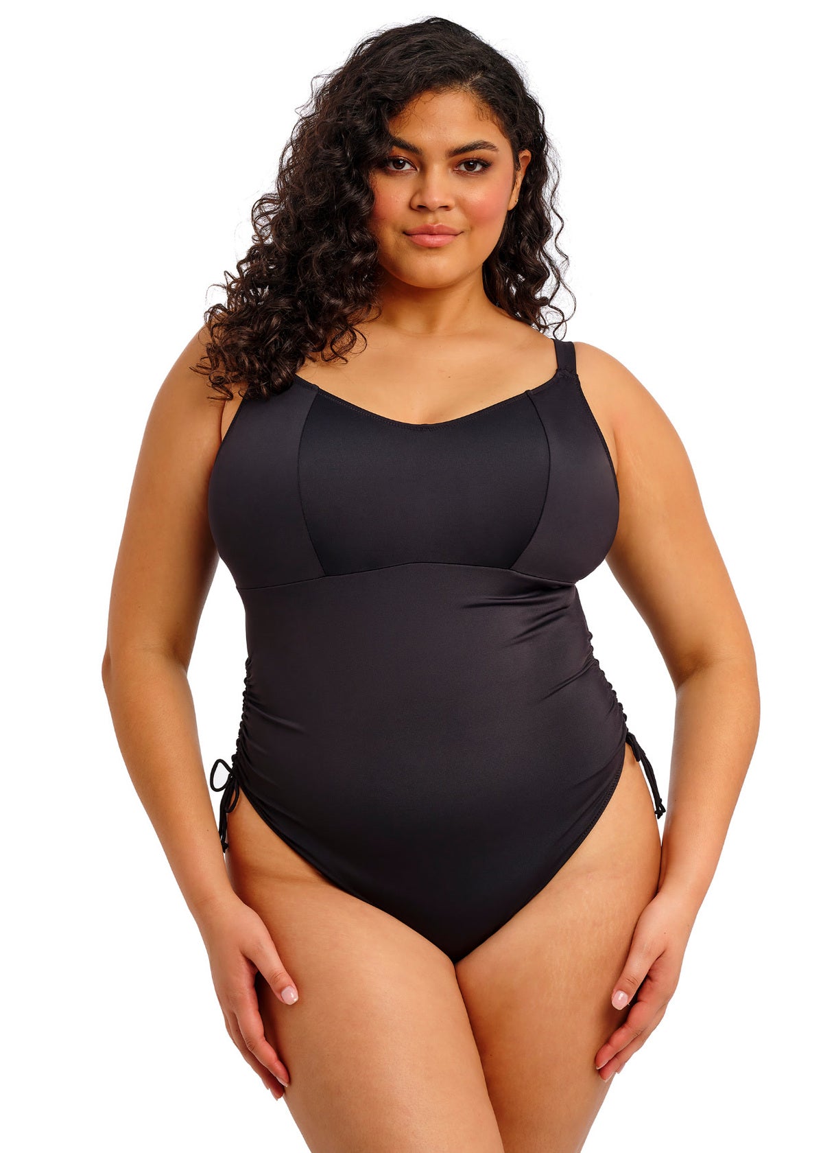 elomi Plain Sailing Black Non Wired Swimsuit