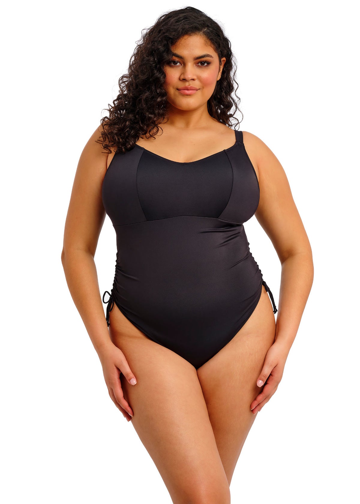 elomi Plain Sailing Black Non Wired Swimsuit