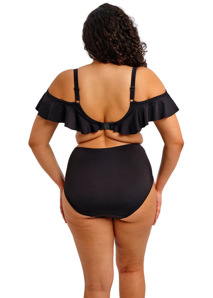 elomi Plain Sailing Black Bardot Bikini Top