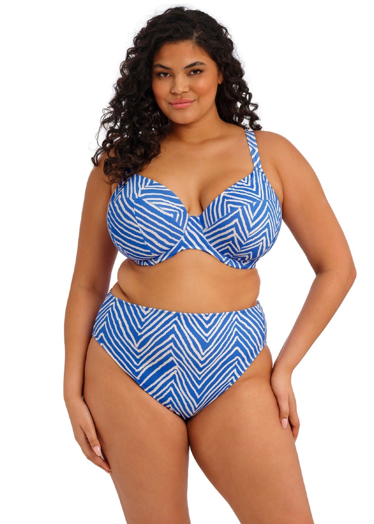 elomi Fiji Falls Ocean Mid Rise Bikini Brief