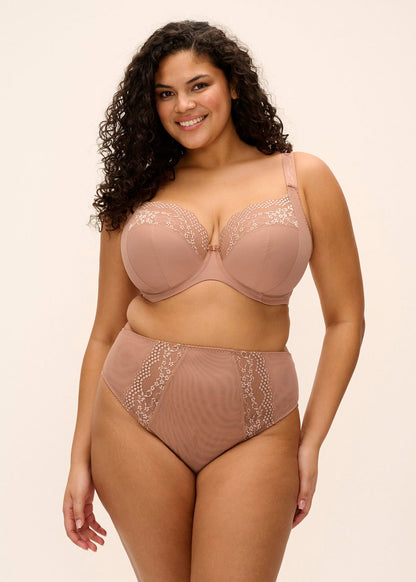 elomi Lucie Mocha High Leg Brief