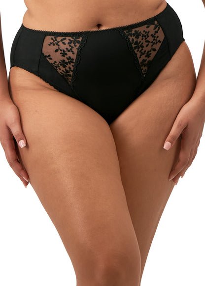 elomi Zarla Black High Leg Brief
