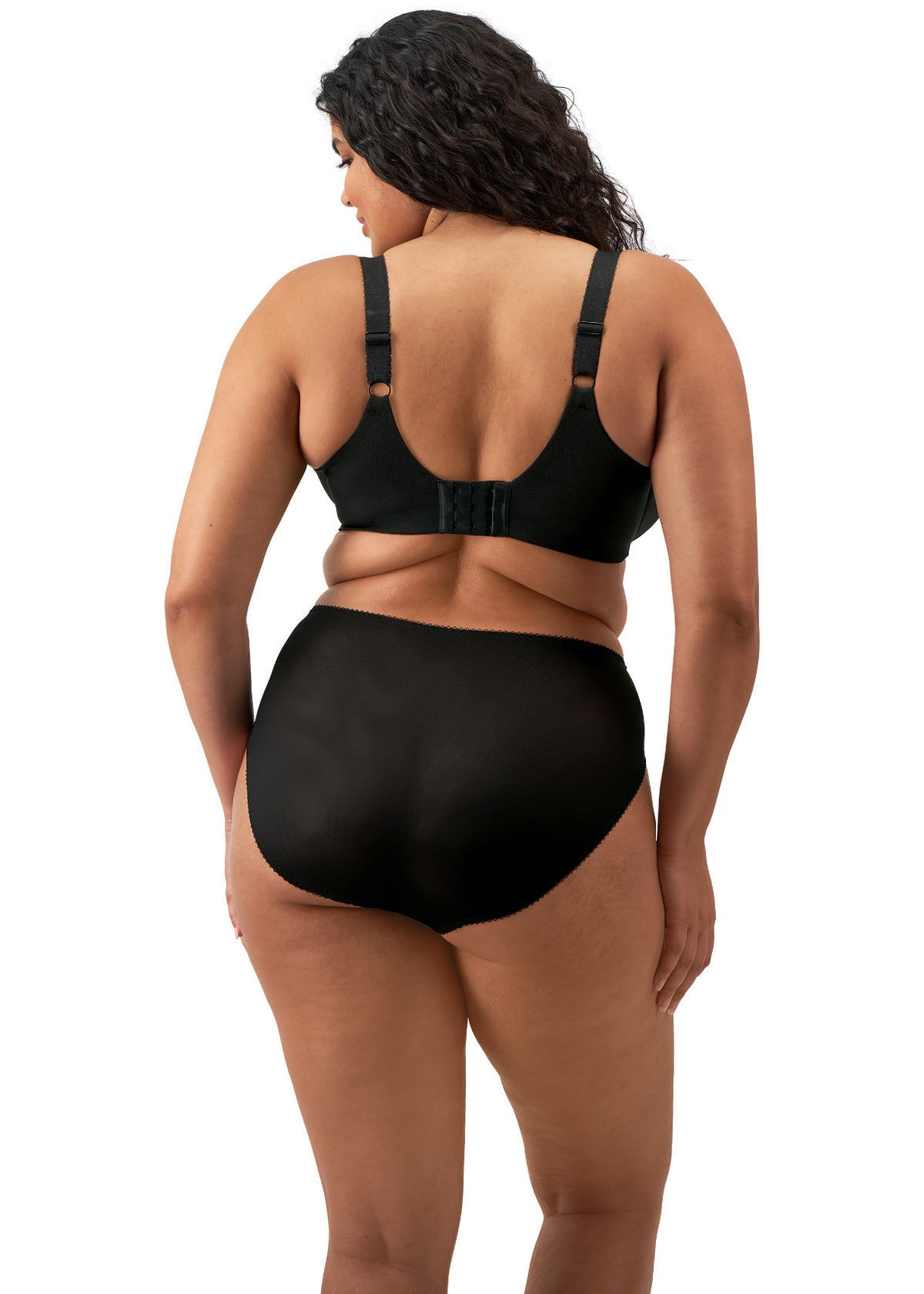 elomi Zarla Black High Leg Brief